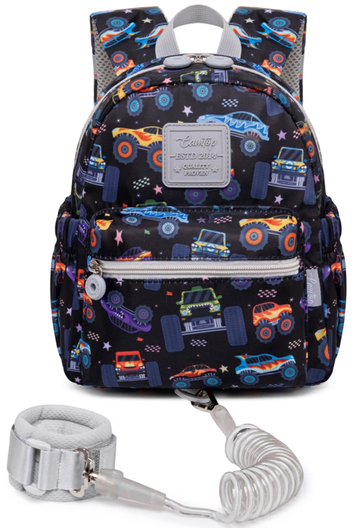 CAMTOP Toddler Backpack for Boys Girls 2-4, 12" H Kids Backpacks for Kindergarten Preschool, Small Bookbag for Daycare Travel (Black, 12''- Not fit A4 folder)