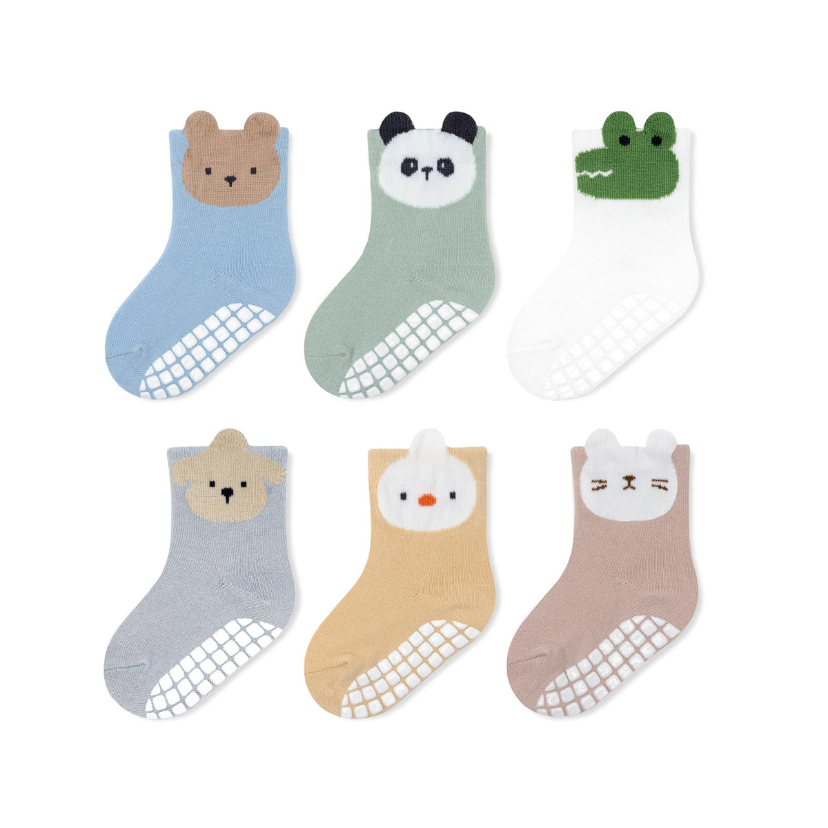 Non-Slip Baby Cotton Ankle Socks with Grippers for Toddler Walking