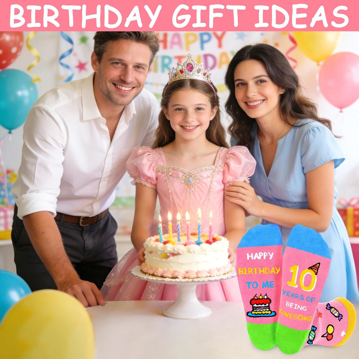 Shintrend Birthday Gifts for Girls 10-13 – Funny Socks for Tween Girls, Cute 10th 11th 12th 13th Birthday Present Gift Ideas