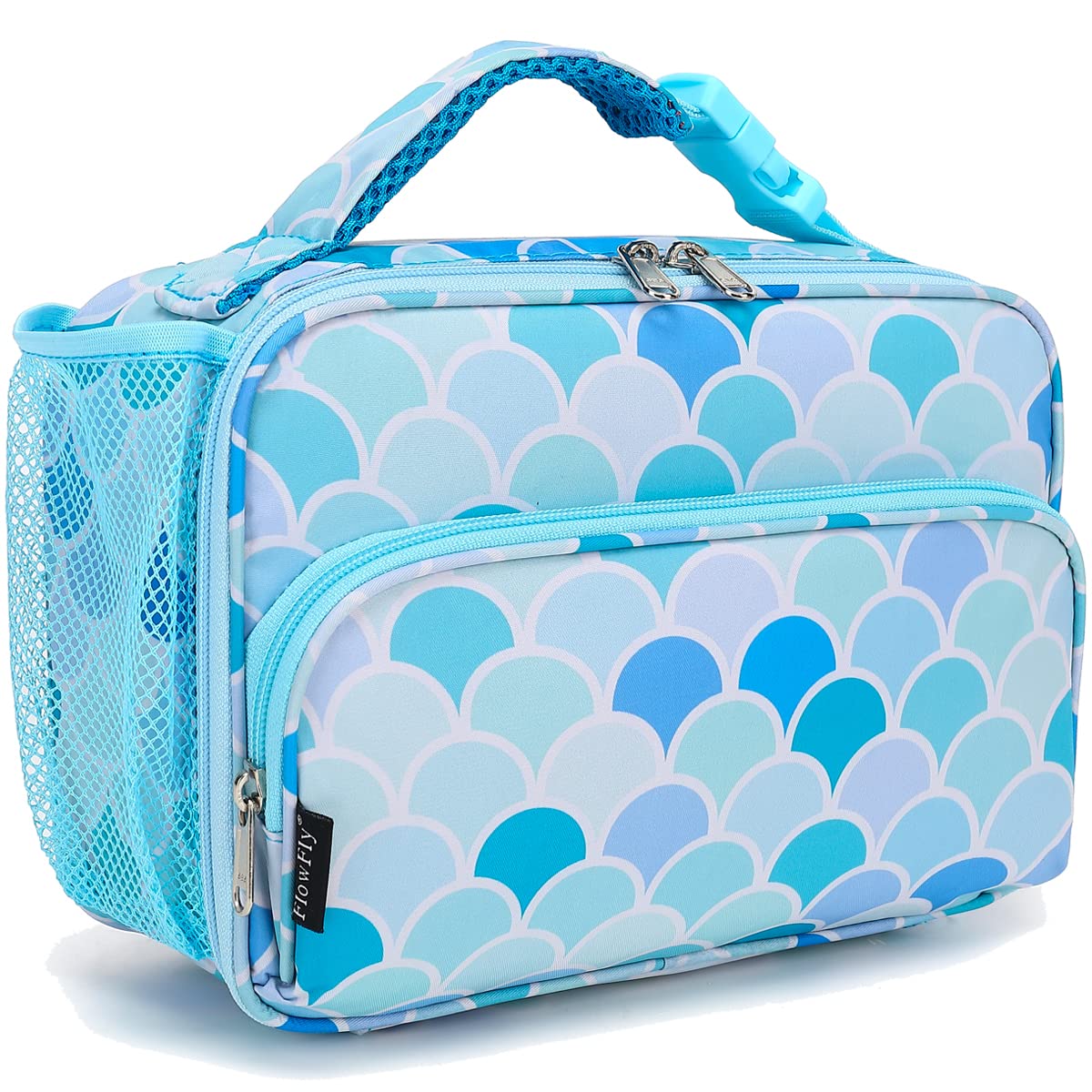 FlowFly Kids Lunch box Insulated Soft Bag Mini Cooler Back to School Thermal Meal Tote Kit for Girls, Boys, Car