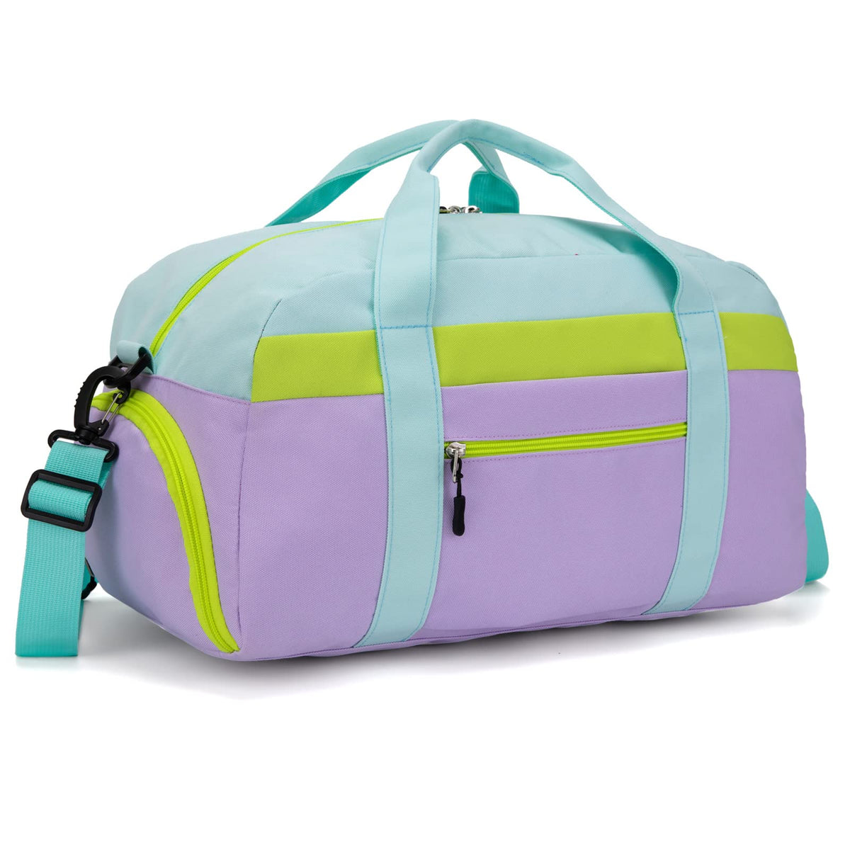 Small Kids Duffle Bag for Boys or Girls, 18" Length, Blue Green