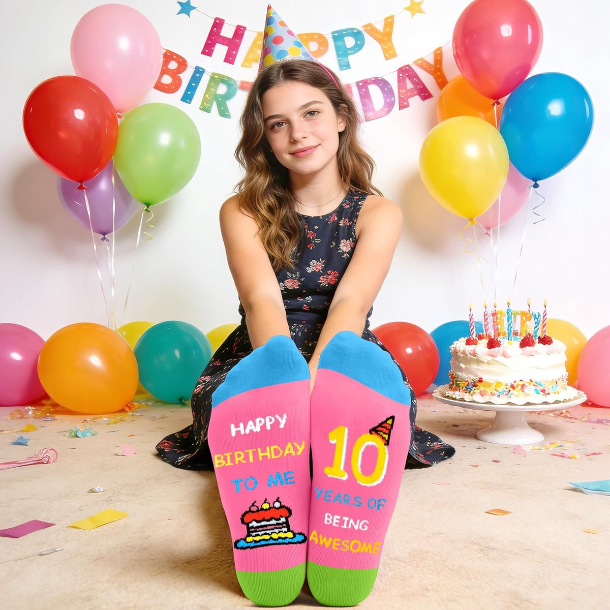 Shintrend Birthday Gifts for Girls 10-13 – Funny Socks for Tween Girls, Cute 10th 11th 12th 13th Birthday Present Gift Ideas