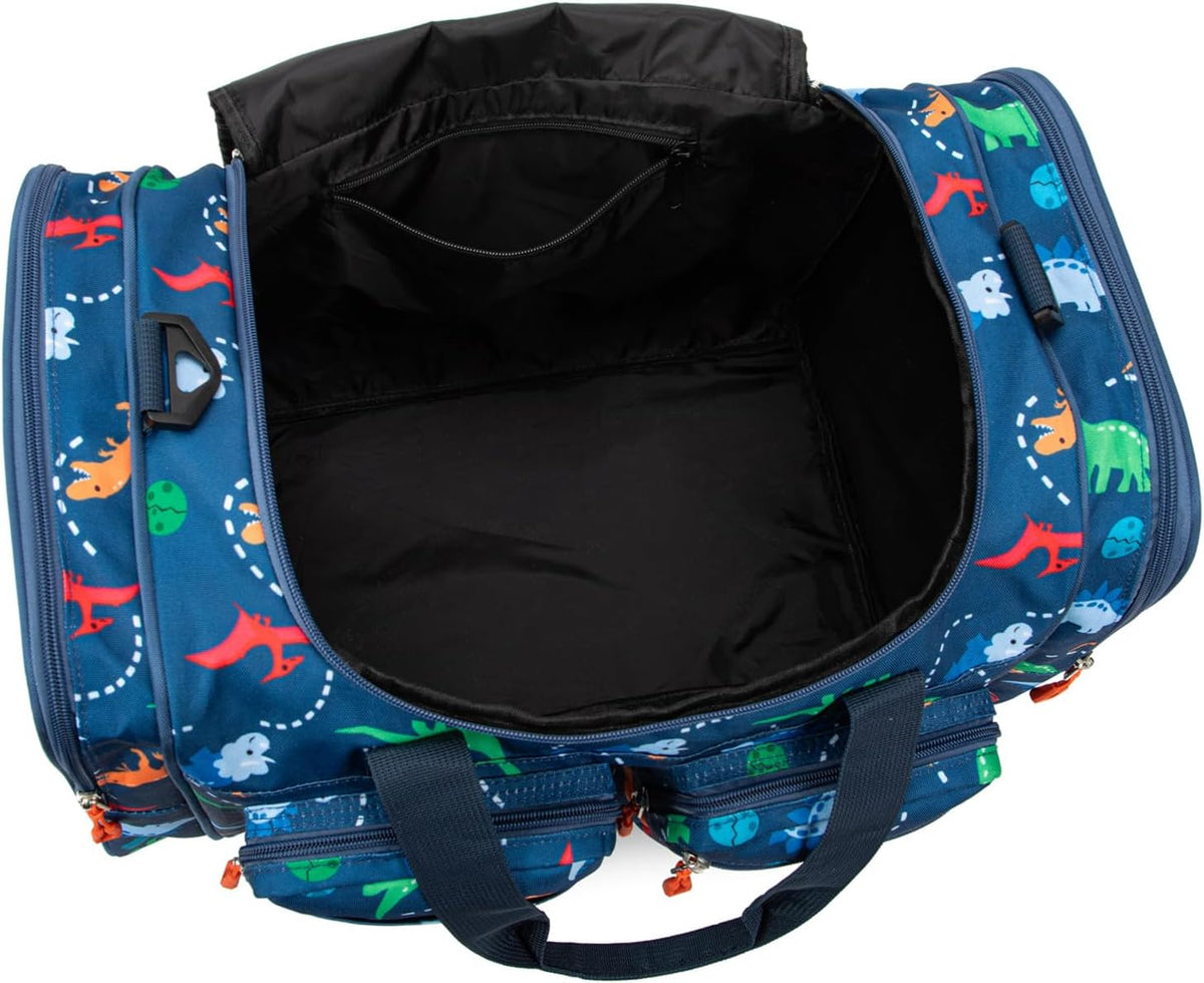 Kids Duffle Bag for Boys or Girls, Fit Travel, Weekend, or Overnight, 19" Length (Navy Blue, 19-Inch-Length)