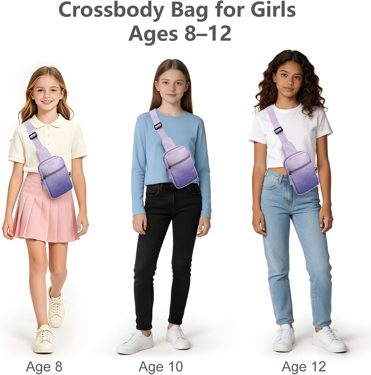 Girls Fanny Pack Purse, Crossbody Bag Birthday Gifts for Tween Girls 8-12