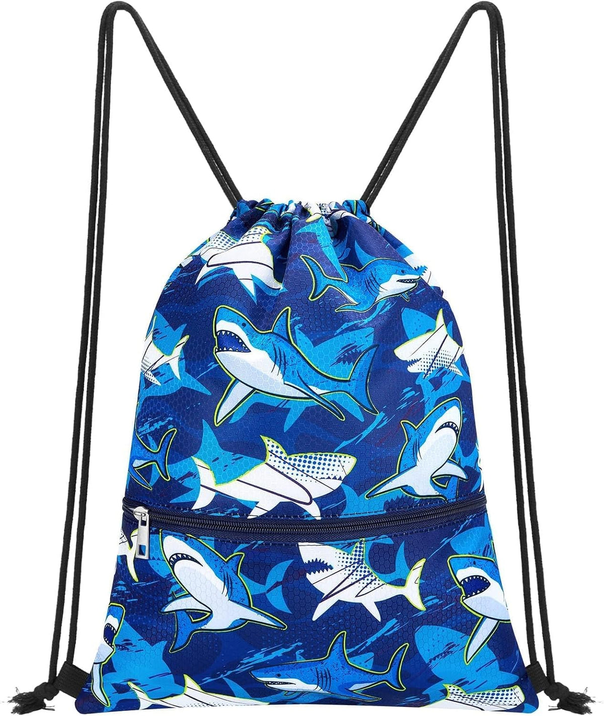 WAWSAM Kids Drawstring Backpack, Gym Swim Bag Cinch Bag for Girls Boys with Zipper Pocket
