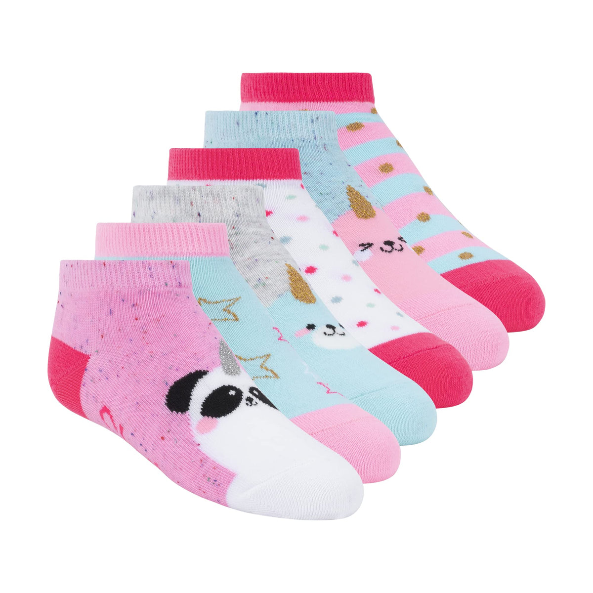 Skechers Girls' 6 Pack Low Cut Socks