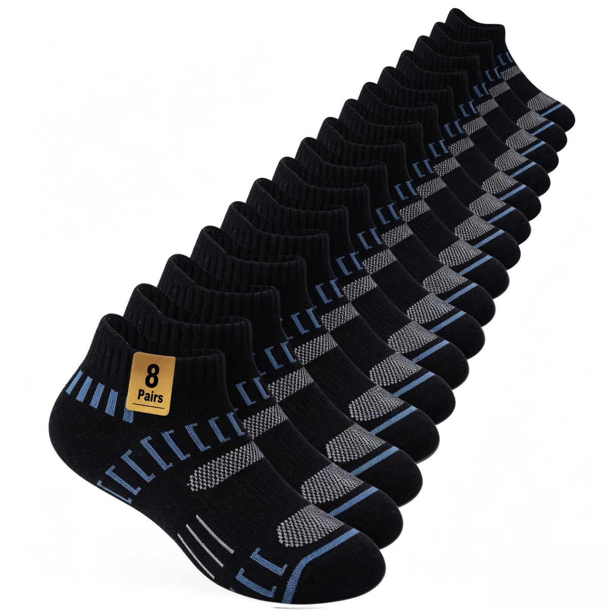 Ankle Socks for Kids Boys Girls Athletic 8 Pairs 4-12 Years Old