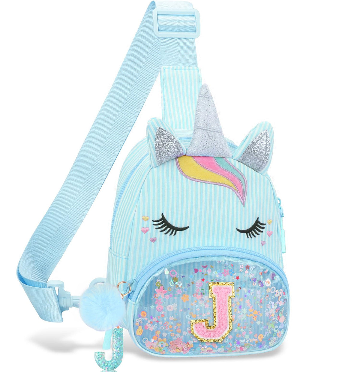 Girls Birthday Gifts for Kids - Initial Pink Small Sling Bags for Girl Fanny Pack Belt Bag for Crossbody Bags Purse for Kids Little Girl Gifts Pink A