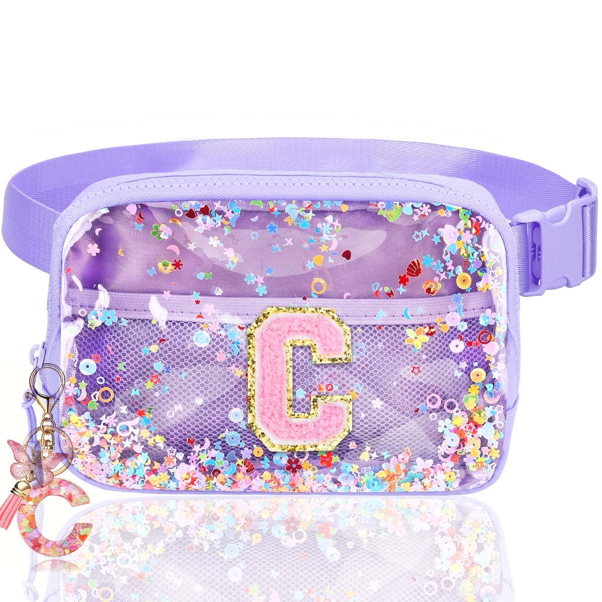 Fanny Pack for Girls Gift - Initial Letter Birthday Gifts for 4 5 6 7 8 9 Girl Crossbody Belt Bag Cute Personalized Trend Stuff Pink M