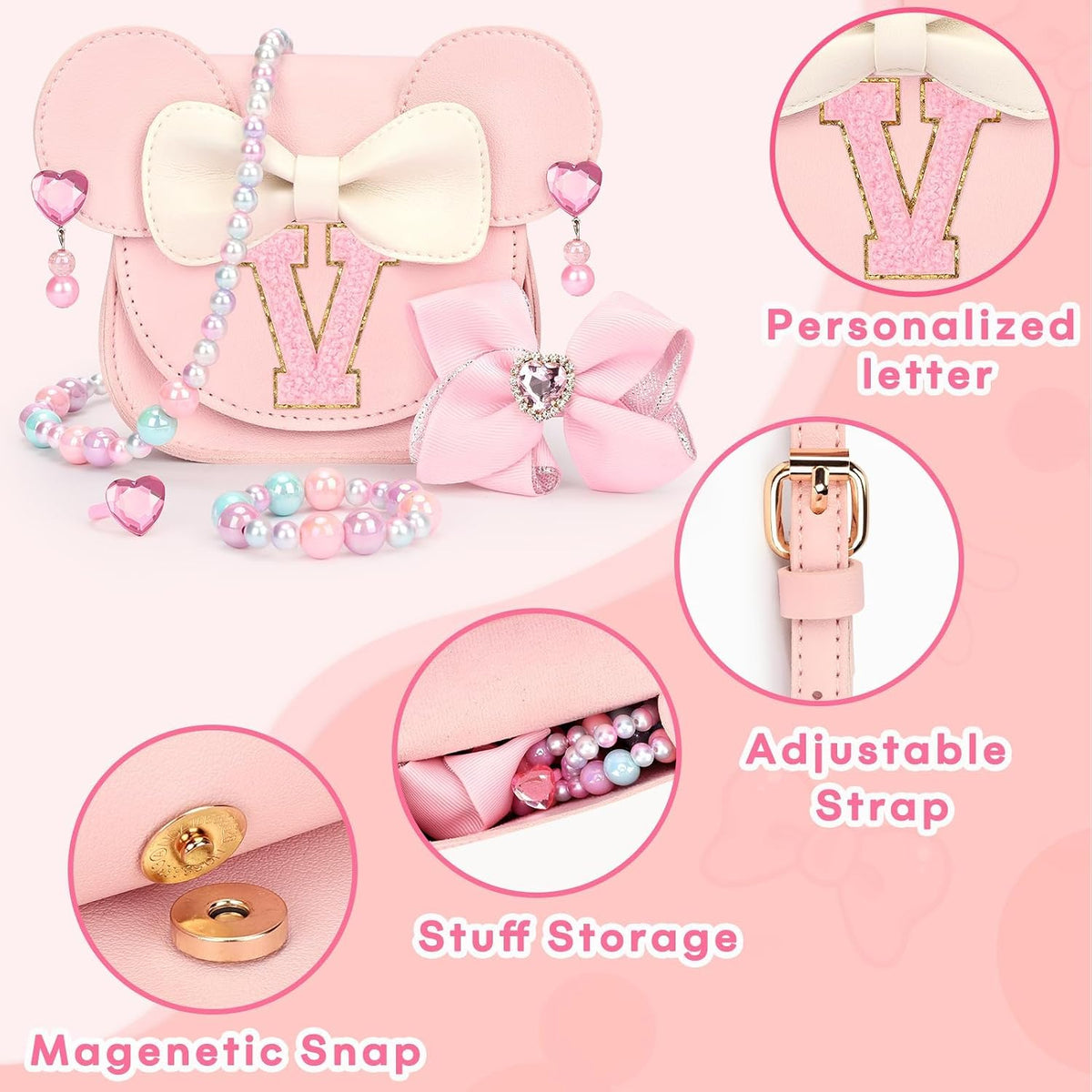 mibasies Toddler Purse Gifts for Girls: 3 Year Old Girl Gifts, Girl Toys Purse Set