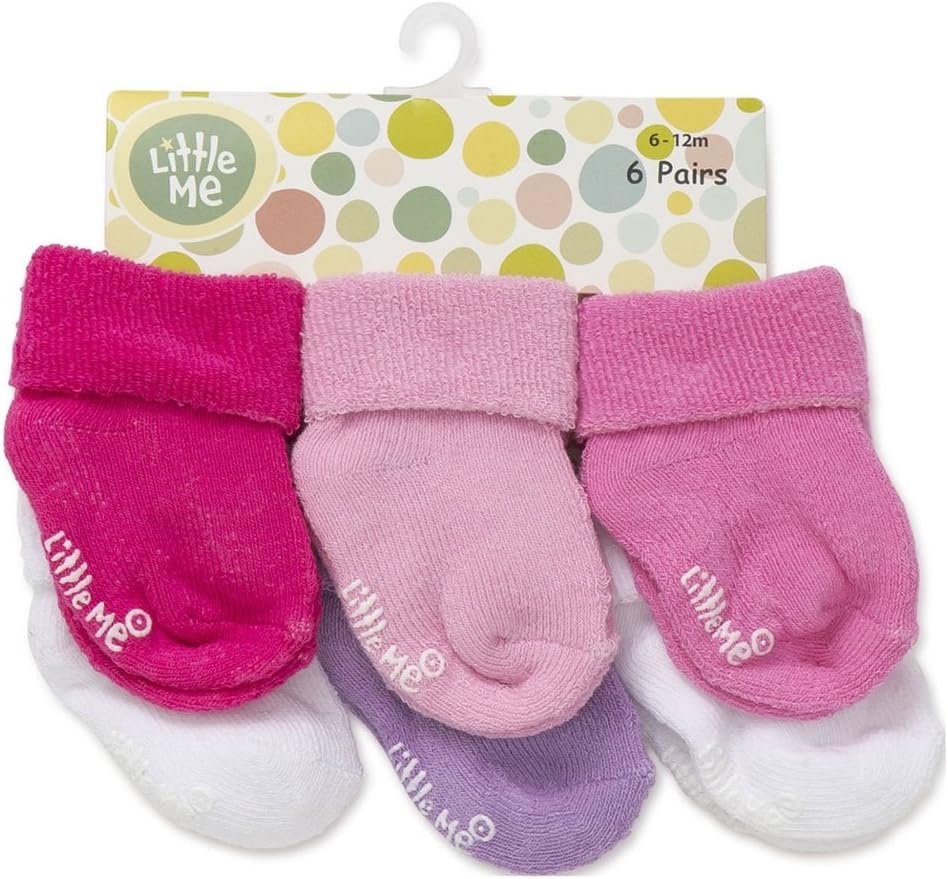Little Me baby-girls 6 Pack Variety Socks