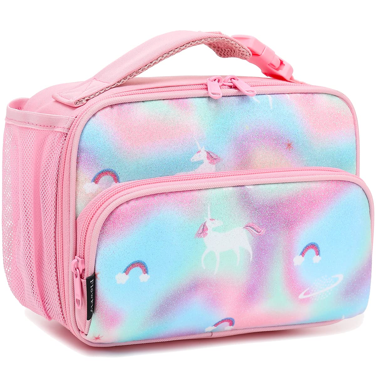 FlowFly Kids Lunch box Insulated Soft Bag Mini Cooler Back to School Thermal Meal Tote Kit for Girls, Boys, Car