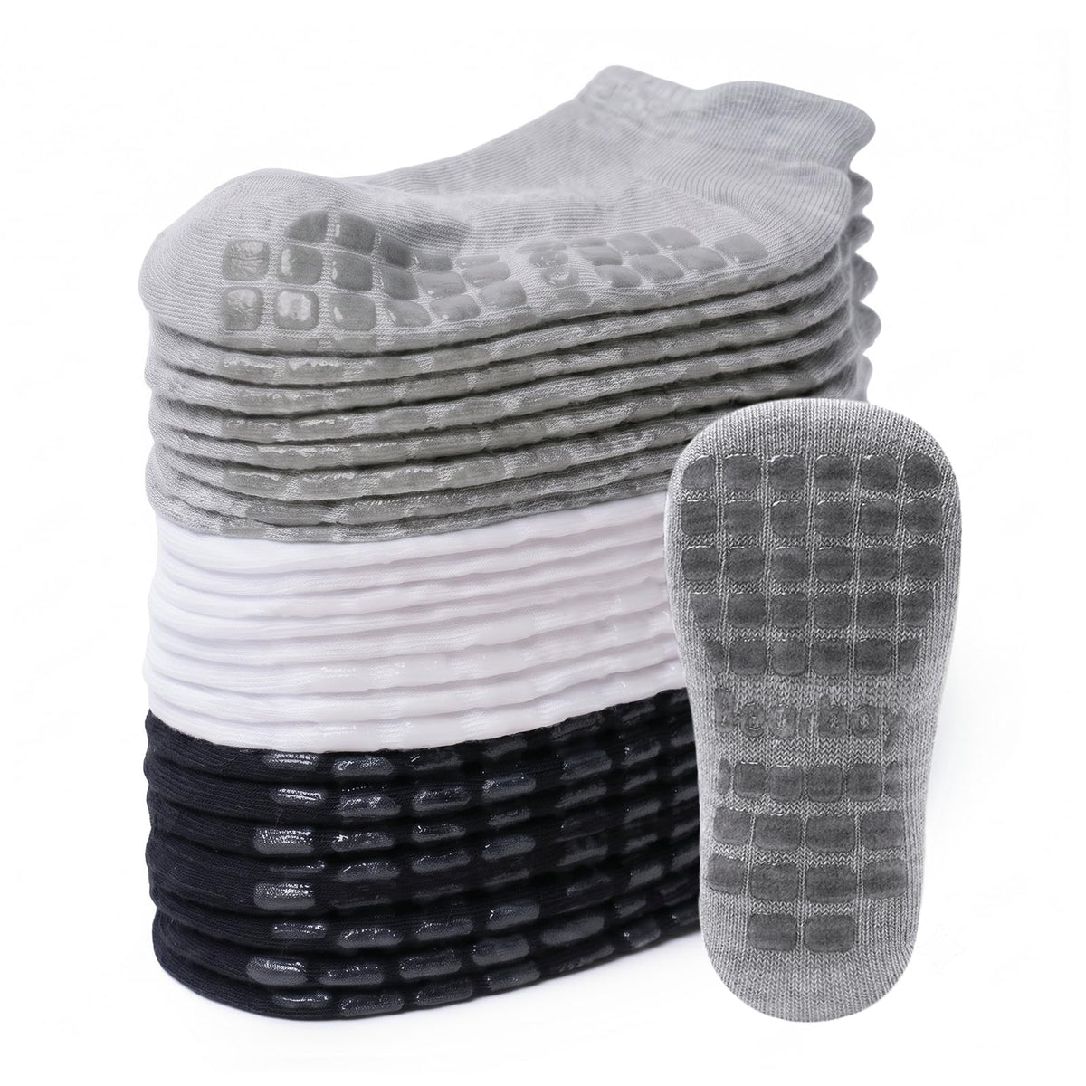 Non-Slip Baby Cotton Ankle Socks with Grippers for Toddler Walking