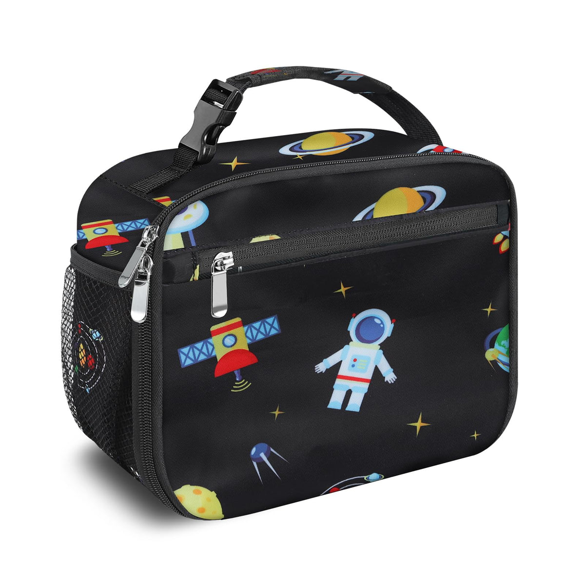 Kids Lunch Box for Boys Girls Lunch Bag Insulated Durable Lunchbox Children Lunch Tote Bag for School Black