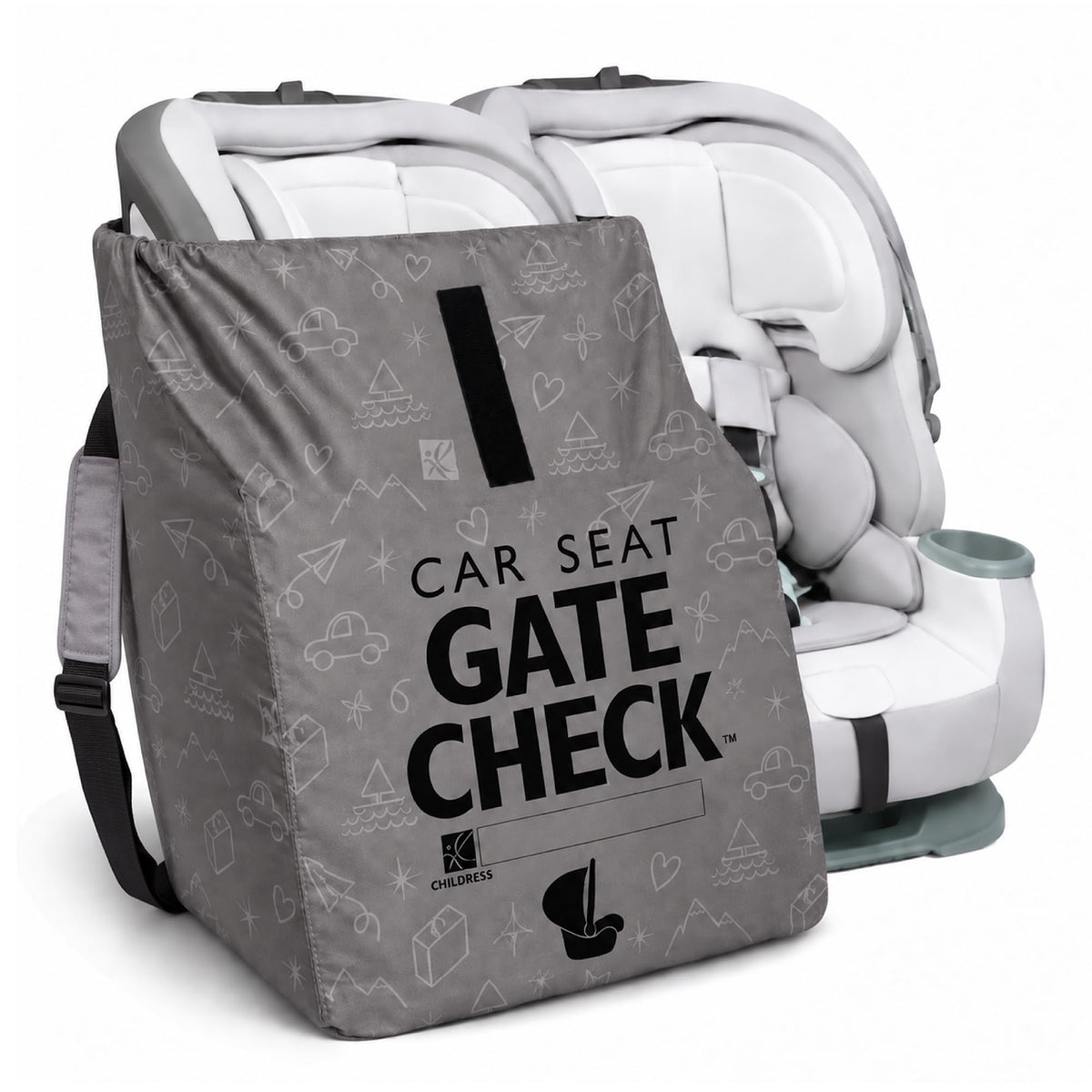 J.L. Childress Gate Check Travel Bag for Car Seats & Infant Carriers, Red