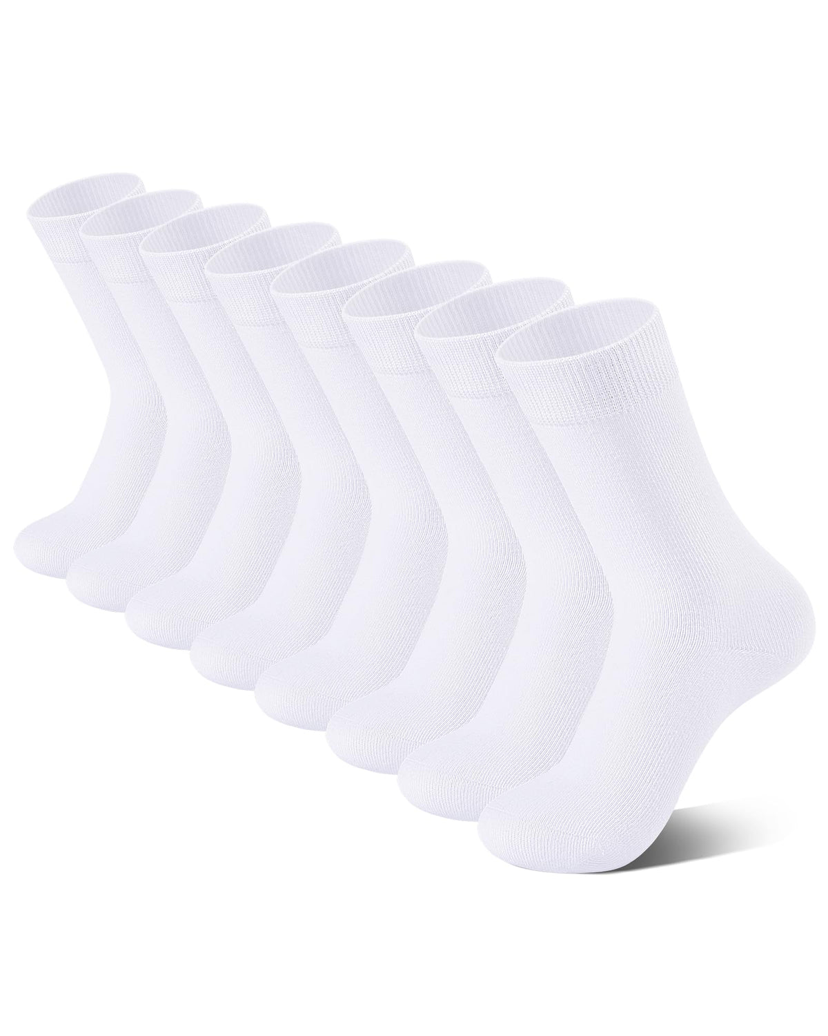 8 Pairs Kids Socks for Boys Girls Crew Dress Athletic School Cotton Socks