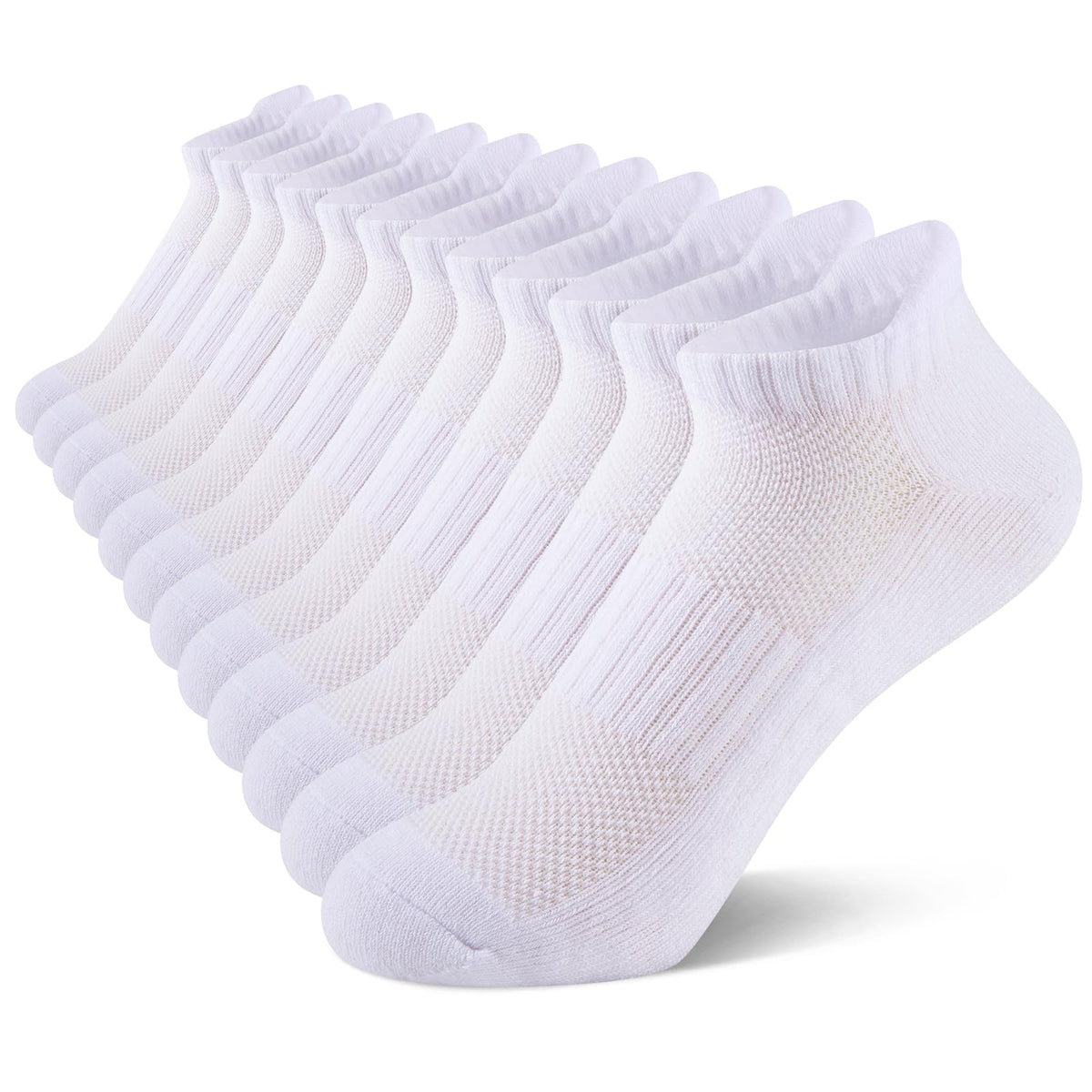 Comfoex 12 Pairs Boys Girls Socks Ankle Athletic Low Cut Short For Kids 4-7 7-10 Years Olds With Cushioned Sole