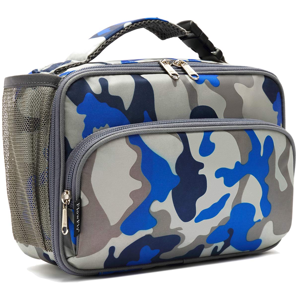 FlowFly Kids Lunch box Insulated Soft Bag Mini Cooler Back to School Thermal Meal Tote Kit for Girls, Boys, Car