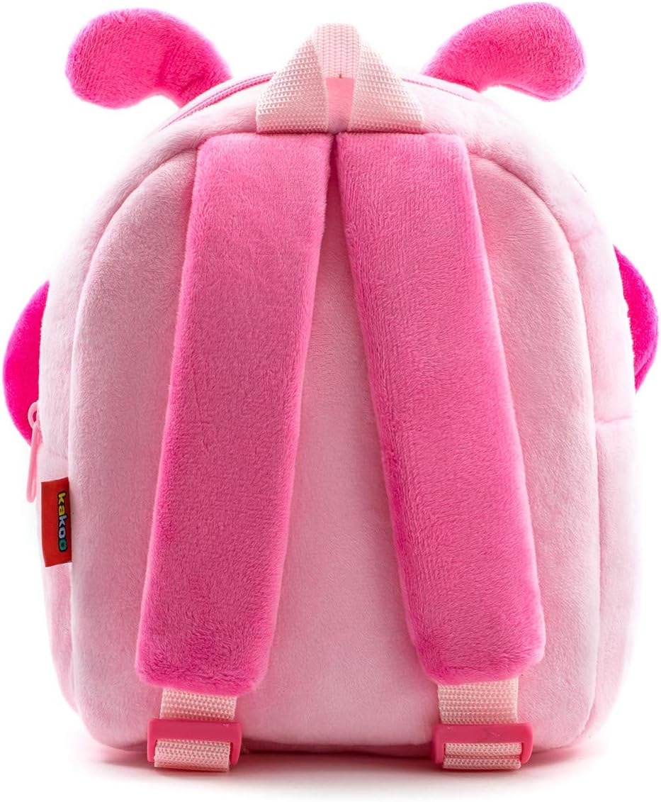 NICE CHOICE Cute Toddler Backpack Toddler Bag Plush Animal Cartoon Mini Travel Bag for Baby Girl Boy 2-6 Years(Pink Butterfly)