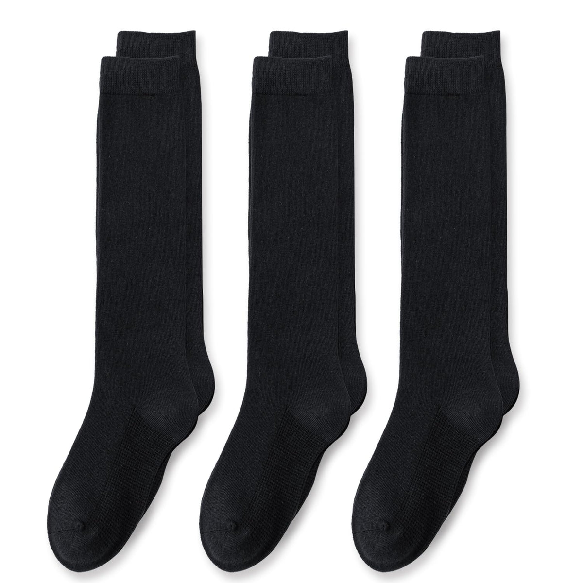 EPEIUS Girls Knee High Socks, Seamless Cotton School Uniform Socks 3-5 Pack