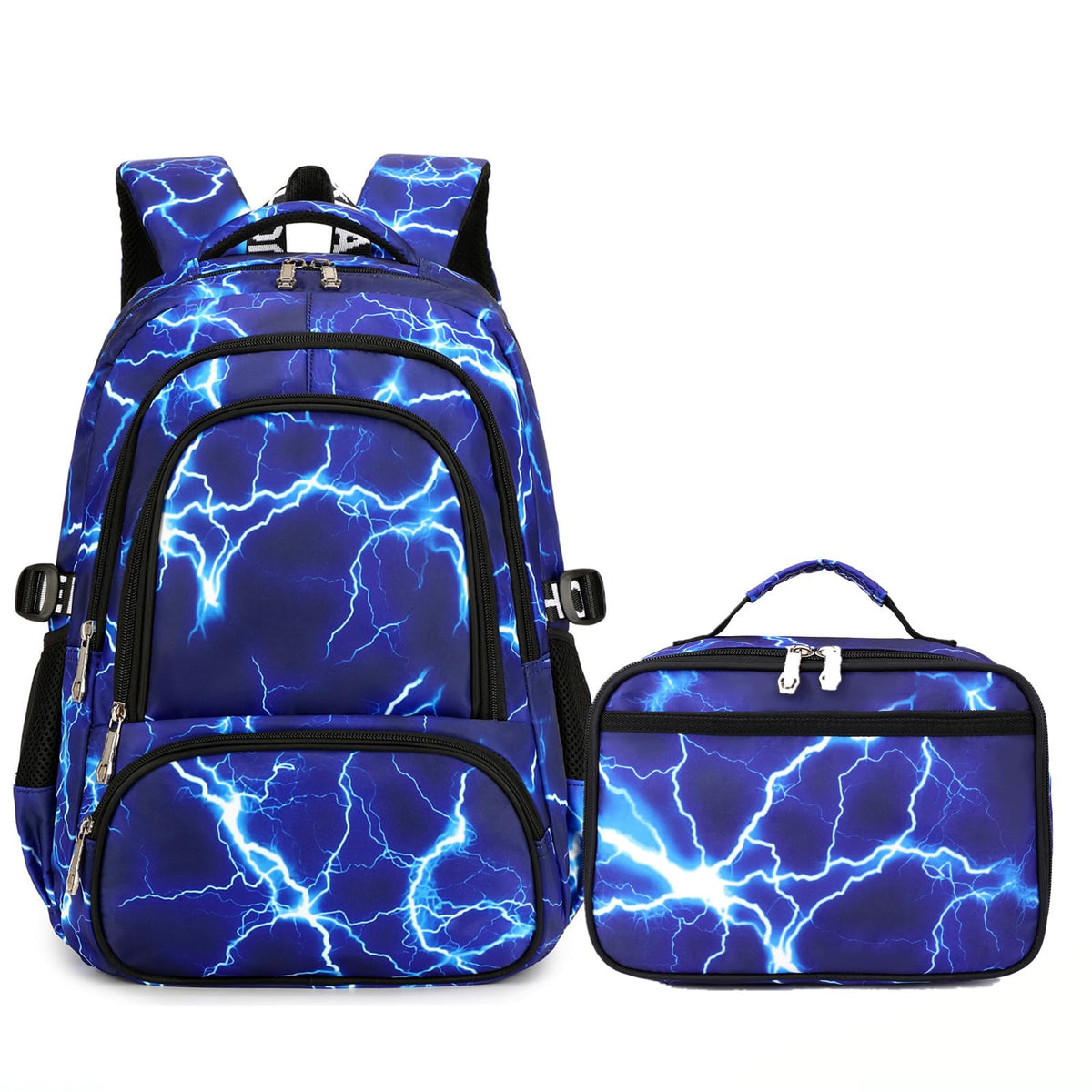 Camo Backpack Set with Lunch Bag Lightweight Waterproof School Backpack Bookbag for Boys Girls (A-Style Camo Green)