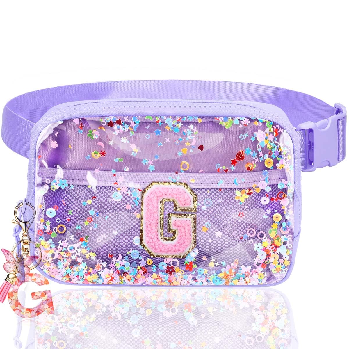 Fanny Pack for Girls Gift - Initial Letter Birthday Gifts for 4 5 6 7 8 9 Girl Crossbody Belt Bag Cute Personalized Trend Stuff Pink M