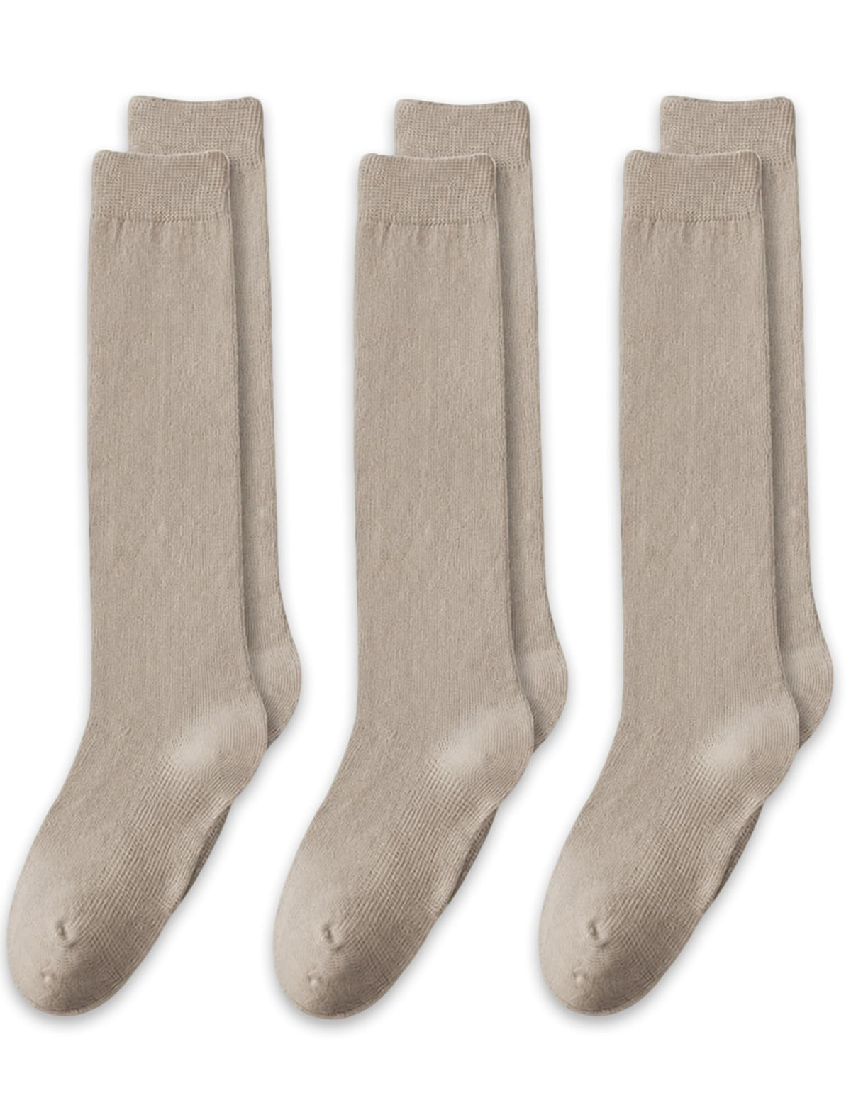 EPEIUS Girls Knee High Socks, Seamless Cotton School Uniform Socks 3-5 Pack