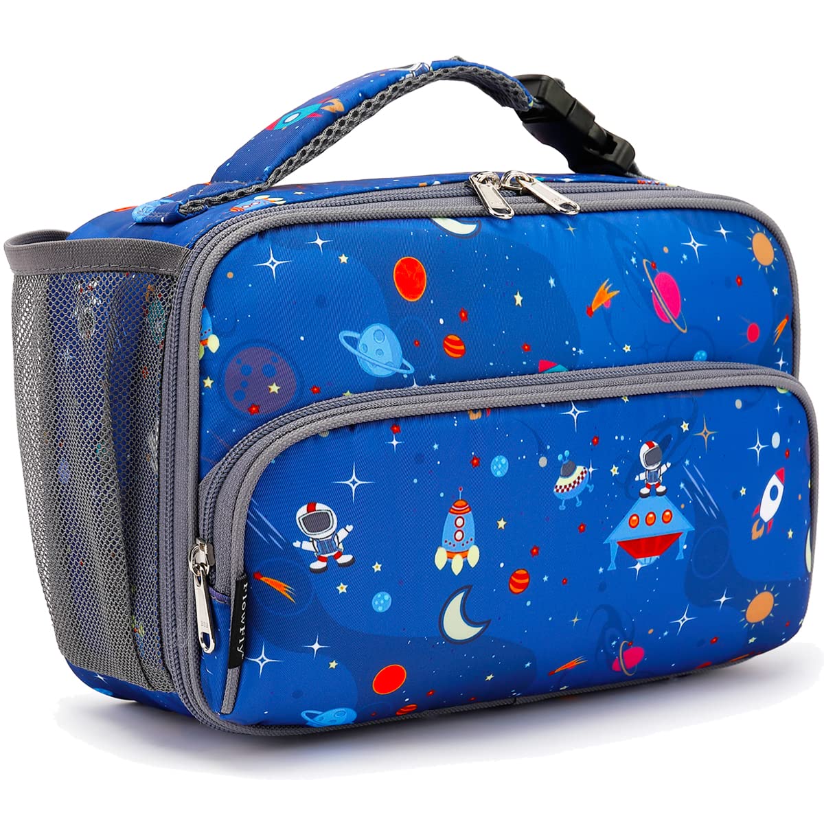 FlowFly Kids Lunch box Insulated Soft Bag Mini Cooler Back to School Thermal Meal Tote Kit for Girls, Boys, Car