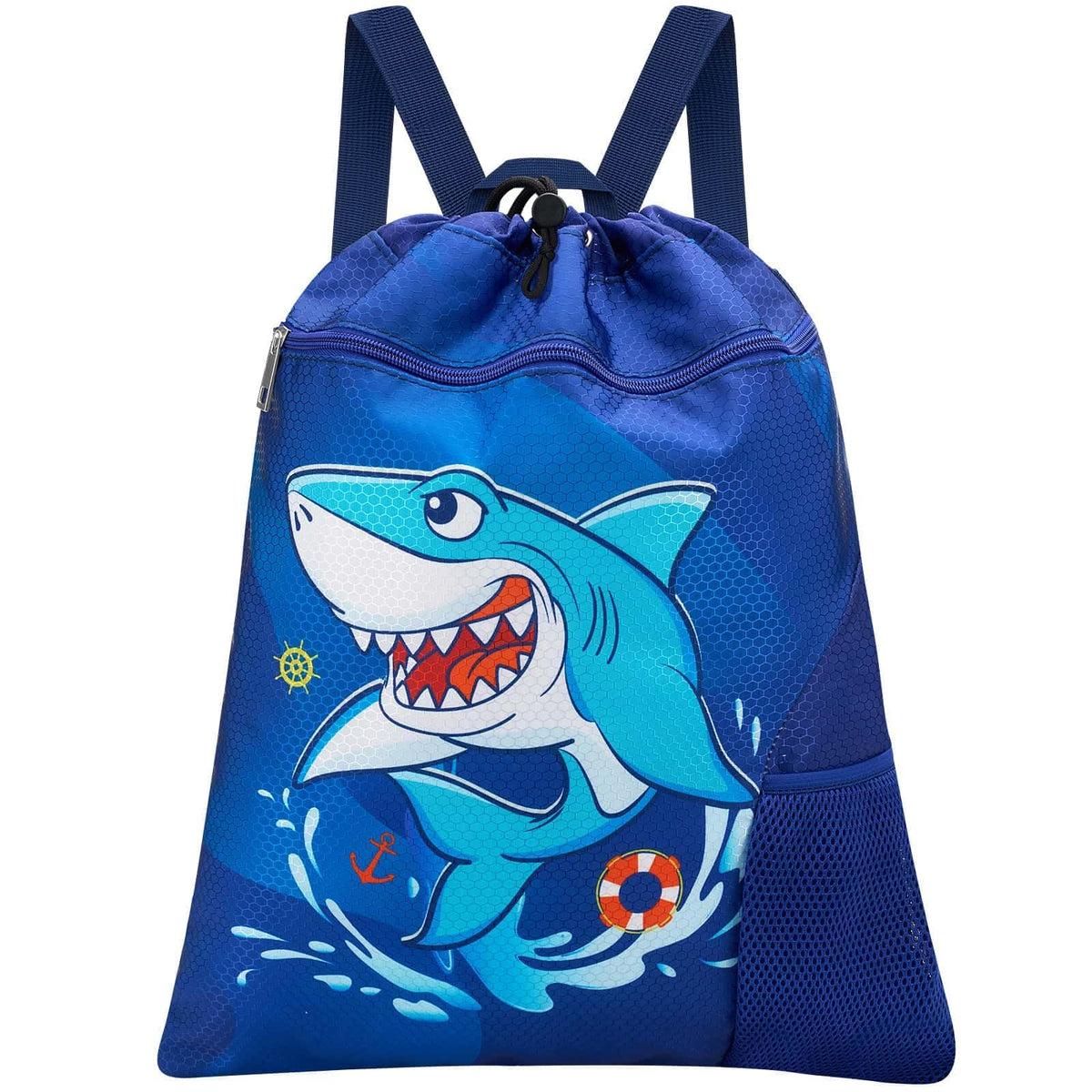 WAWSAM Gym Drawstring Backpack for Kids, Kids Drawstring Gym Cinch Bag with Bottle Pocket
