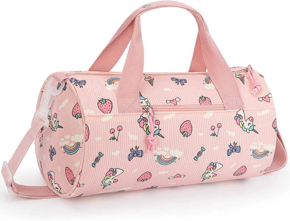 Dance Bag for Girls, Dance Duffel Bags Gym Ballet Bag -14IN Pink Unicorn