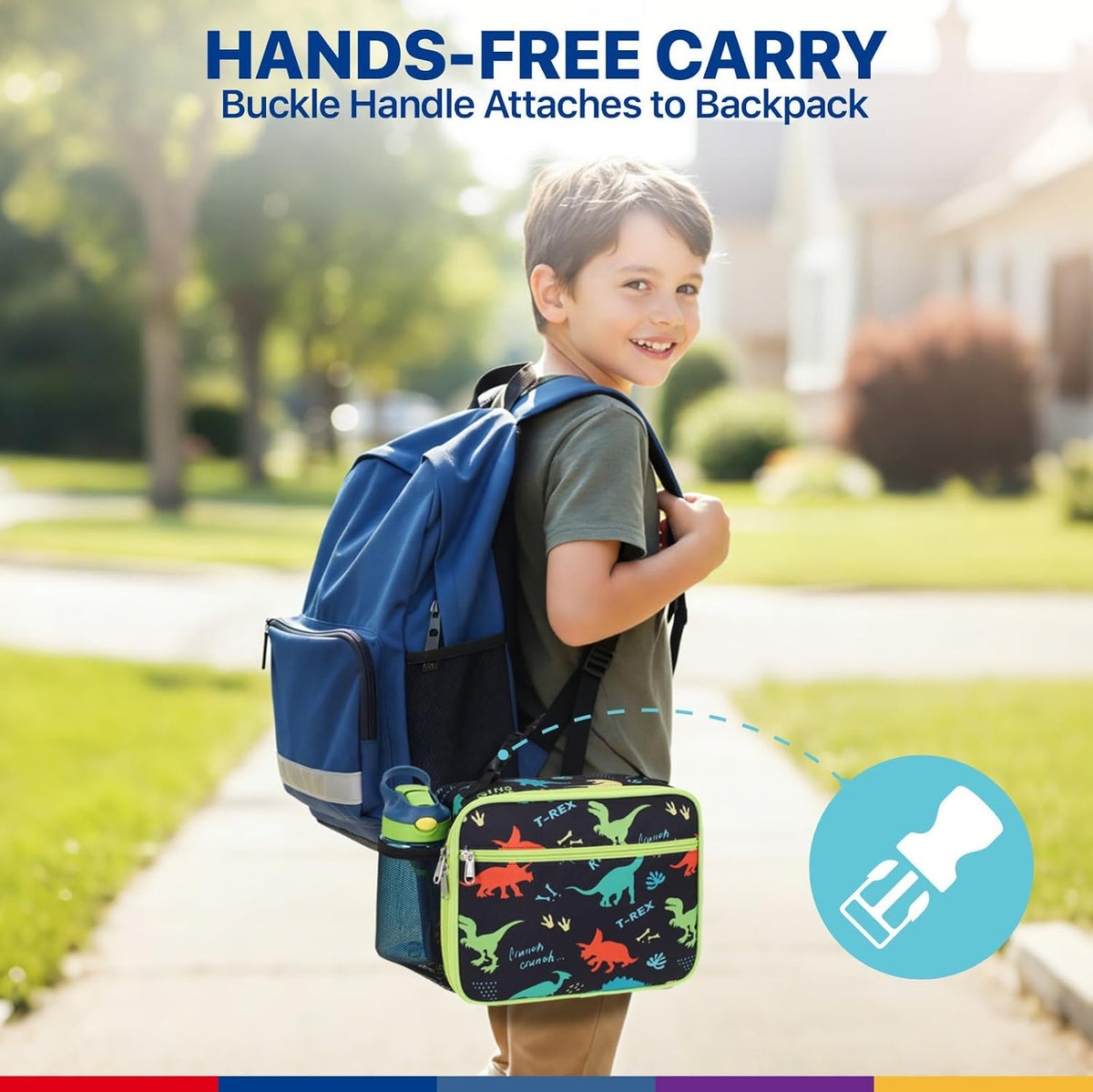 Bagseri Kids Lunch Bag Boys - Insulated Kids Lunch Box for School & Daycare