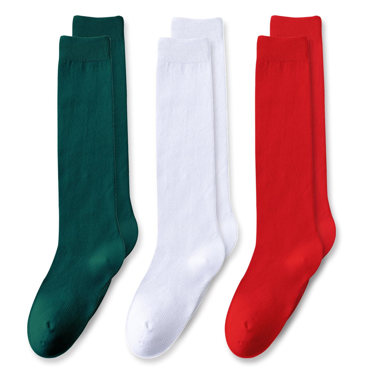 EPEIUS Girls Knee High Socks, Seamless Cotton School Uniform Socks 3-5 Pack