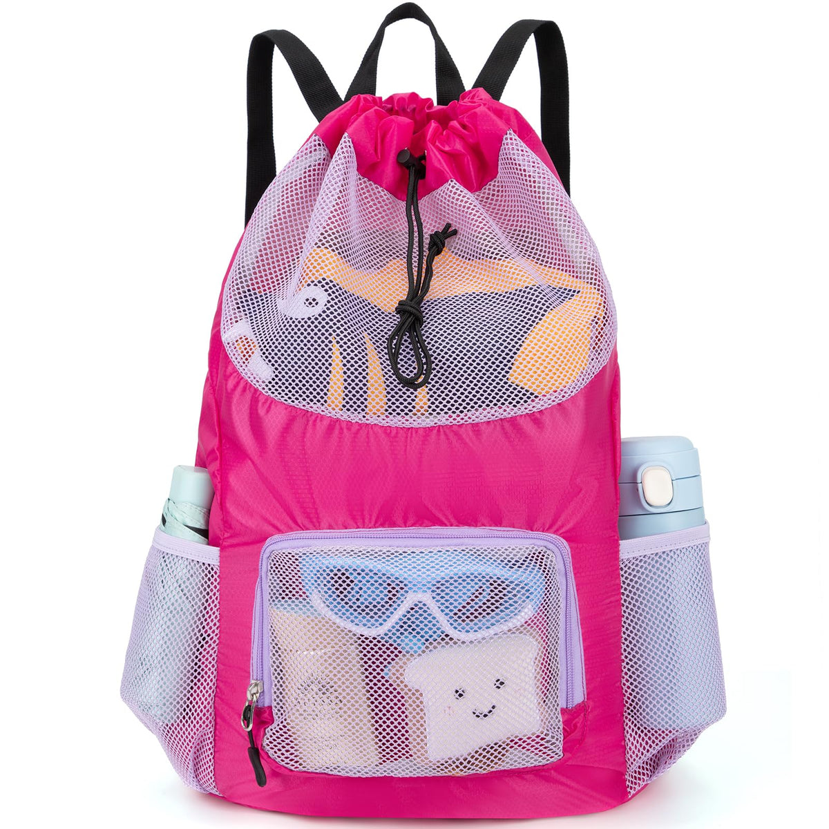 Swim Bag for Kids Mesh Drawstring Backpack for Boys Sport Gym Sackpack