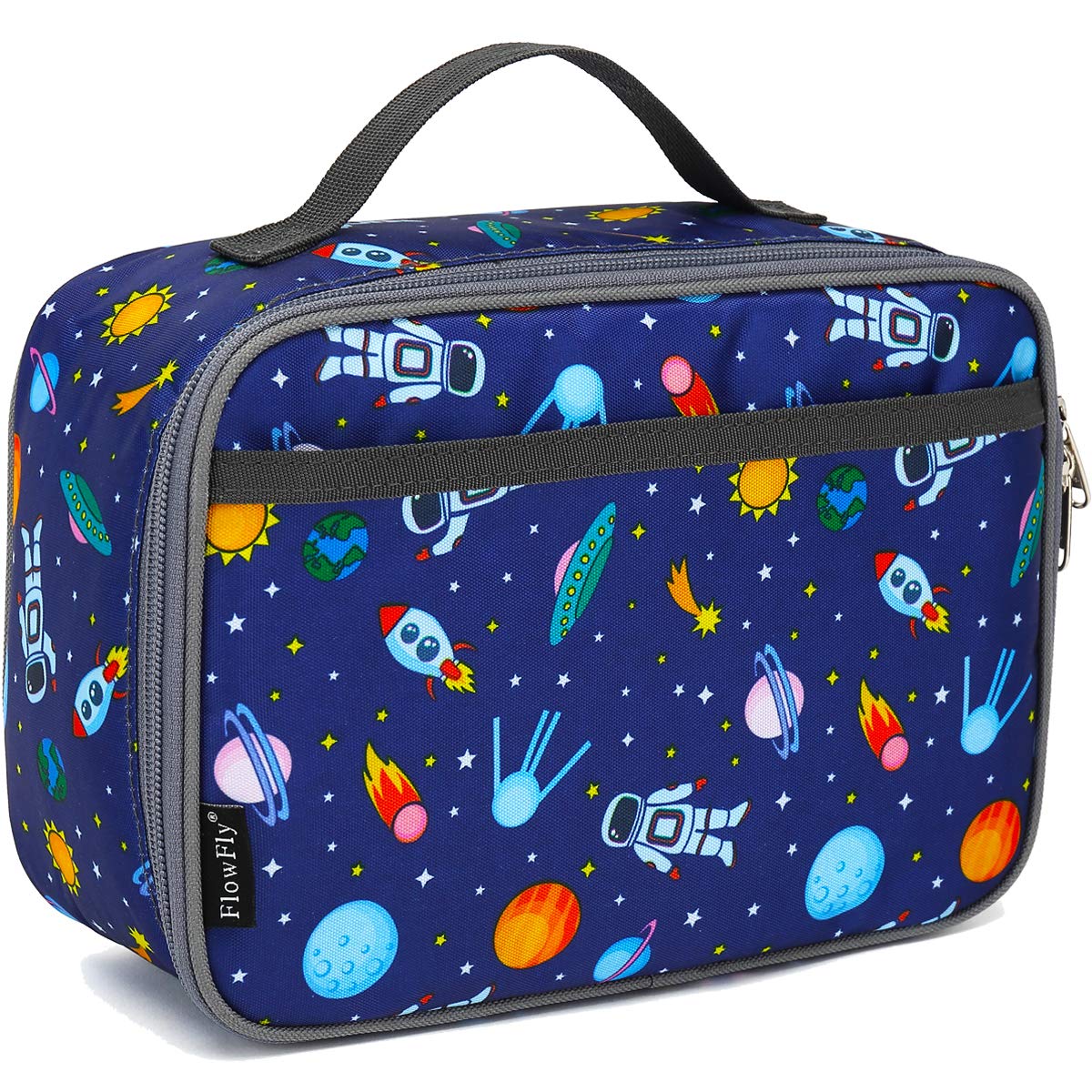 FlowFly Kids Lunch box Insulated Soft Bag Mini Cooler Back to School Thermal Meal Tote Kit for Girls, Boys, Car