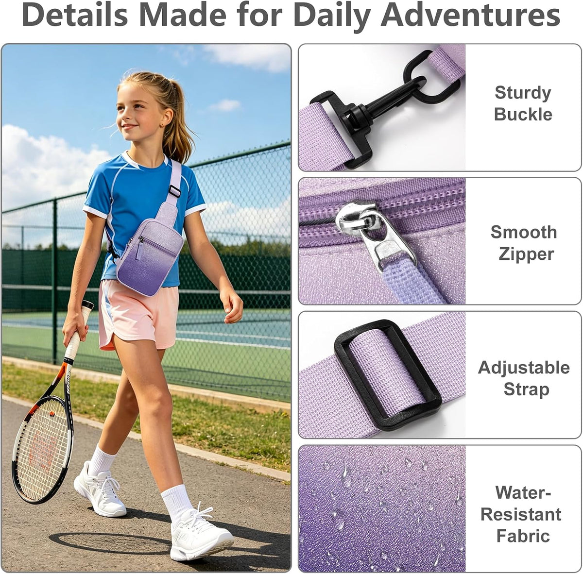 Girls Fanny Pack Purse, Crossbody Bag Birthday Gifts for Tween Girls 8-12
