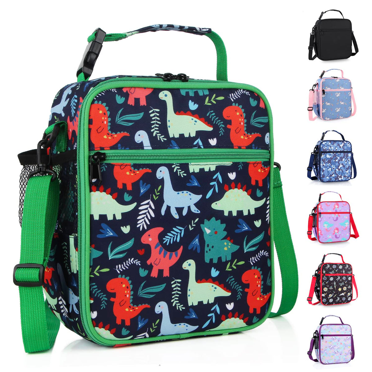 Kids Insulated Lunch Box Bag, Thermal Picnic Cool Bags with Adjustable Strap for Adults Children Women Men Boys Girls School Work (CAM-Blue)