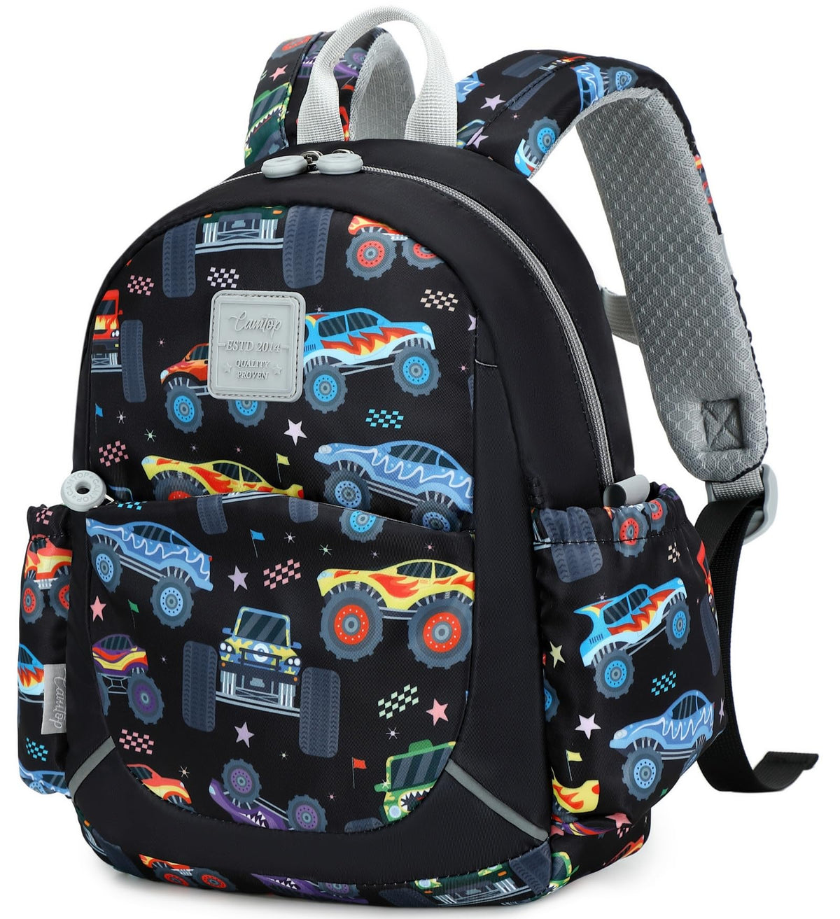 CAMTOP Toddler Backpack for Boys Girls 2-4, 12" H Kids Backpacks for Kindergarten Preschool, Small Bookbag for Daycare Travel (Black, 12''- Not fit A4 folder)