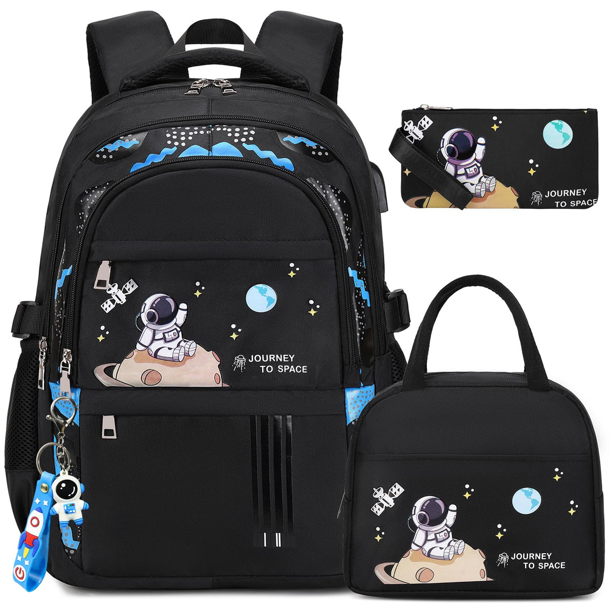 ACESAK Astronaut Backpack for Boys - Boy Backpack Schoolbag with Lunch Bag