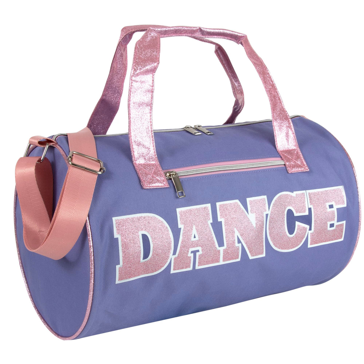 Dance Duffle Bags for Dancers, Girls, Teens, and Student Athletes, Fun Dance Workout Duffel Bag for Girls and Boys (Purple/Pink)