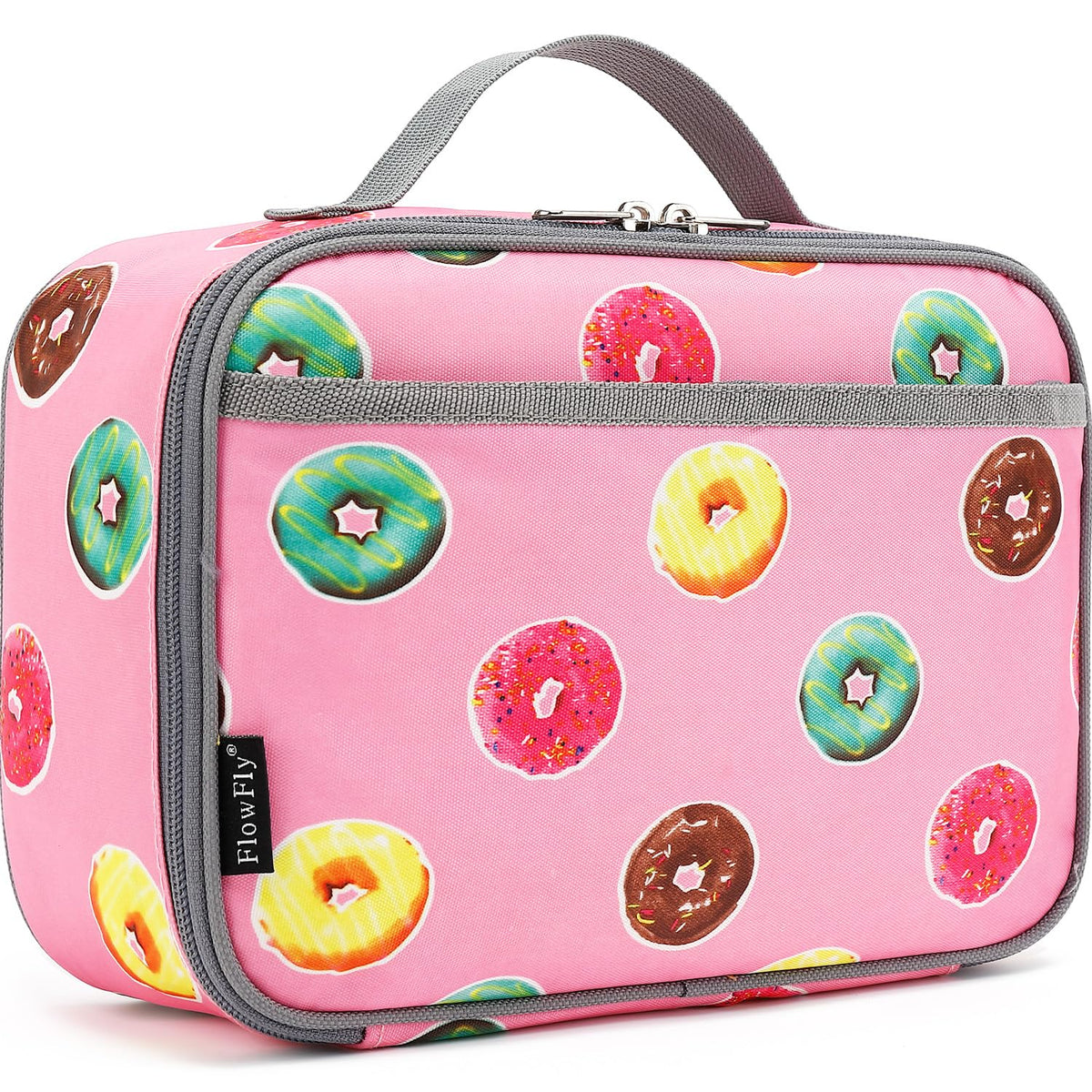 FlowFly Kids Lunch box Insulated Soft Bag Mini Cooler Back to School Thermal Meal Tote Kit for Girls, Boys, Car