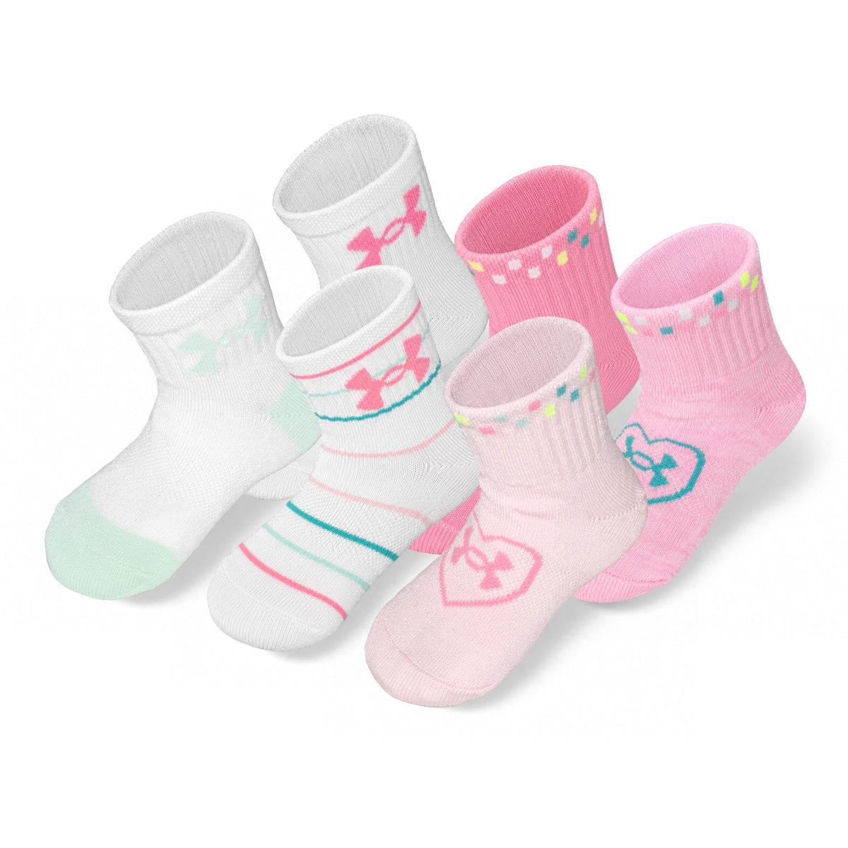 Under Armour girls Multi Pack Quarter Sock