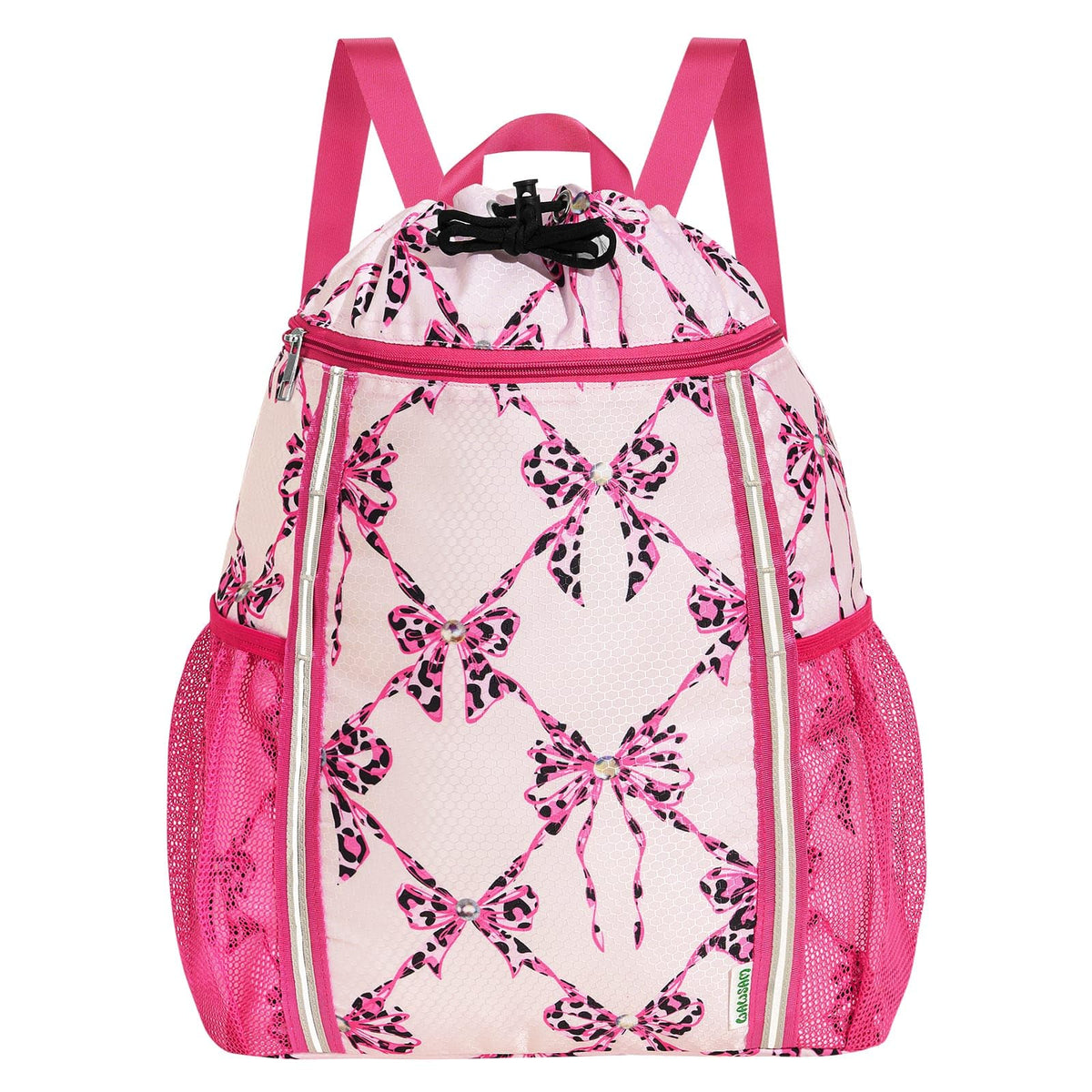 WAWSAM Mermaid Drawstring Backpack for Kids Girls with Two Bottle Pockets