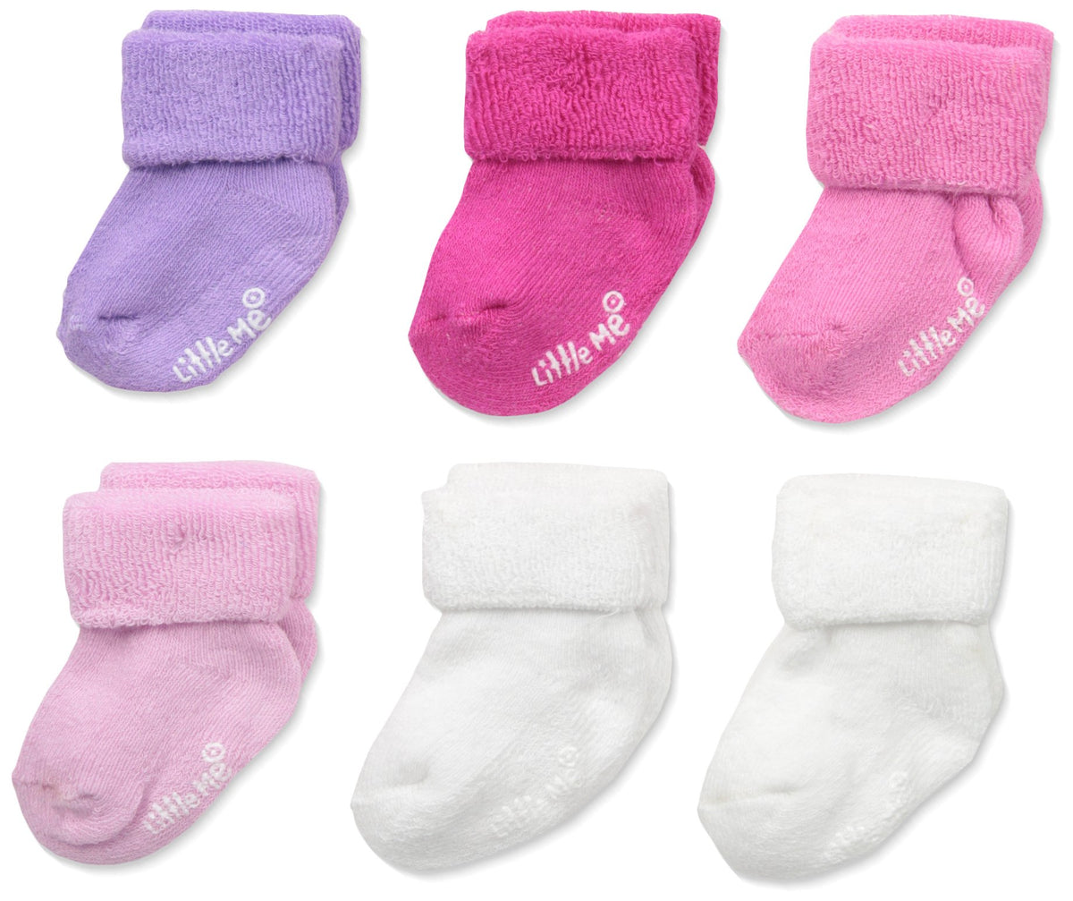 Little Me baby-girls 6 Pack Variety Socks