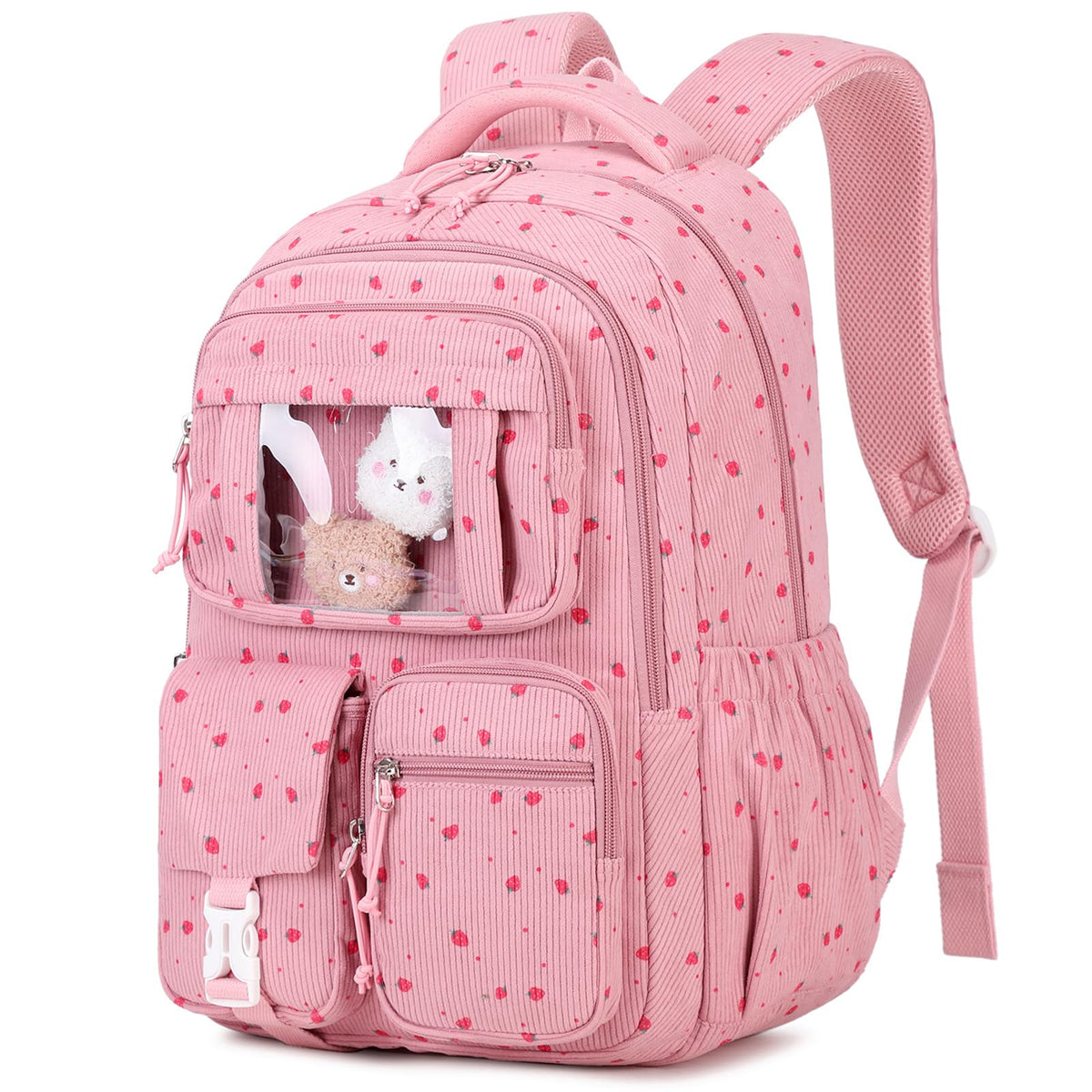 PIG PIG GIRL Kids Backpack for Girls - School Bags for Middle School Students - Book Bag for Elementary Primary - Kawaii Ita Backpack - Purple