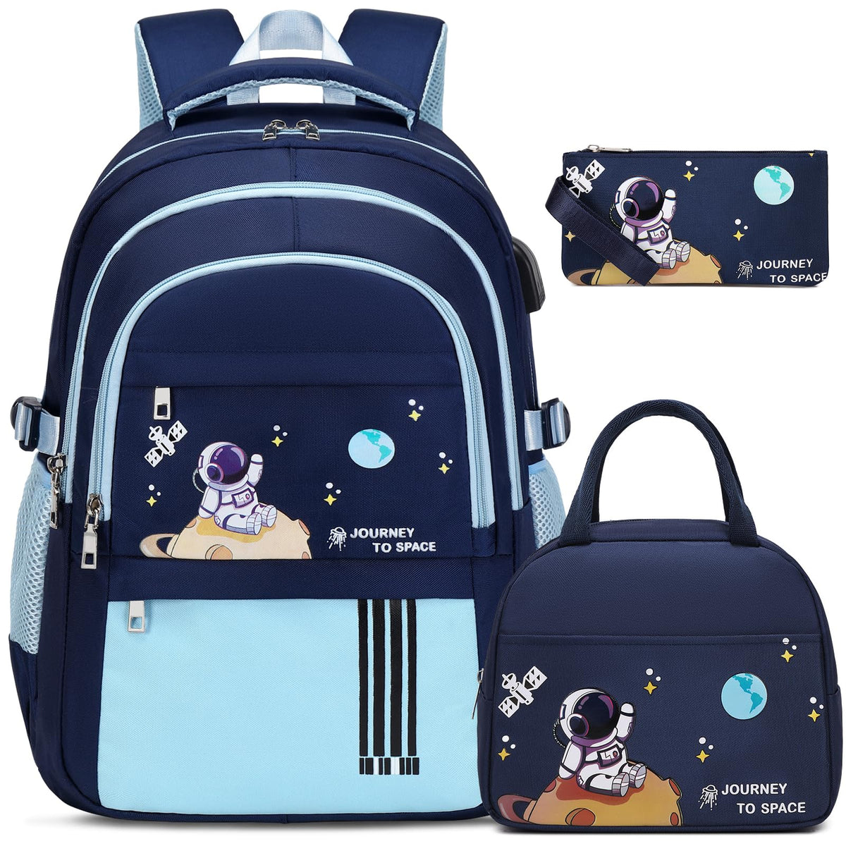 ACESAK Astronaut Backpack for Boys - Boy Backpack Schoolbag with Lunch Bag