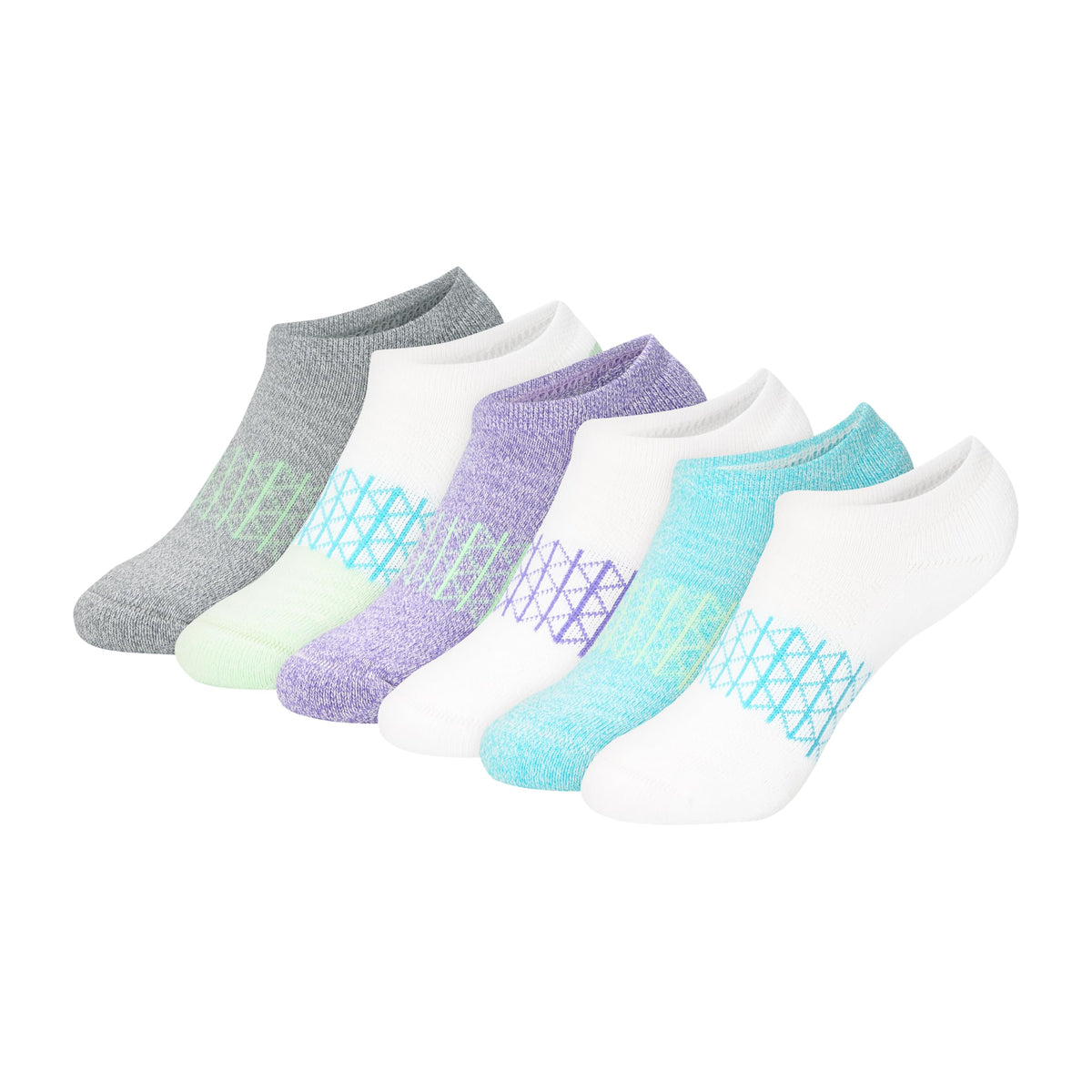 Hanes girls Socks Pack, Ankle, Crew, No Show 6 Pairs, Absolute Active Cushioned Ankle Socks for Girls
