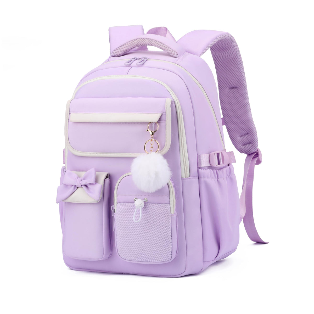 Girls Backpack School Bags Kids Elementary School Backpack for Girls Teens Cute Childrens Bookbags Casual Back Packs, Purple