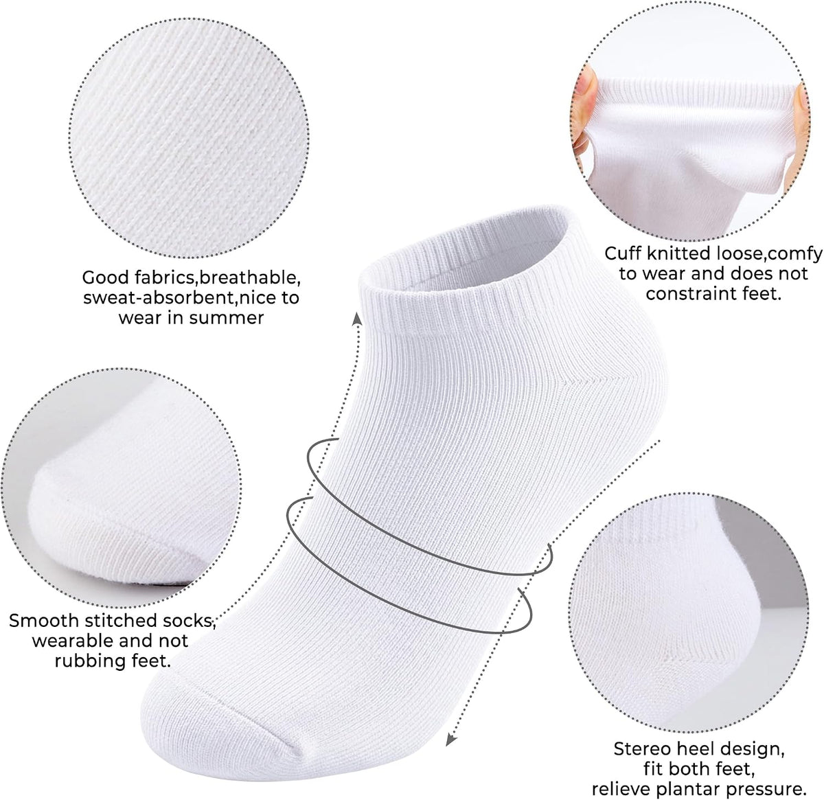 BOOPH 15Pcs Kids Socks for Boys Girls Cushion Low Cut Athletic Ankle Socks