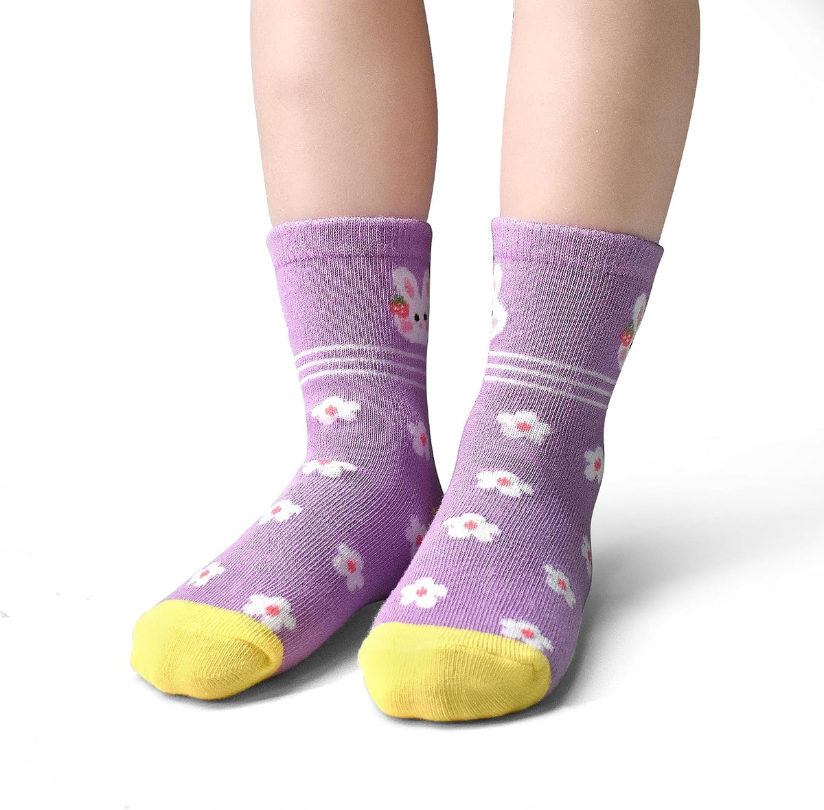 12 Pairs Girls Socks, Novelty Socks for Toddler Girls Aged 1-7