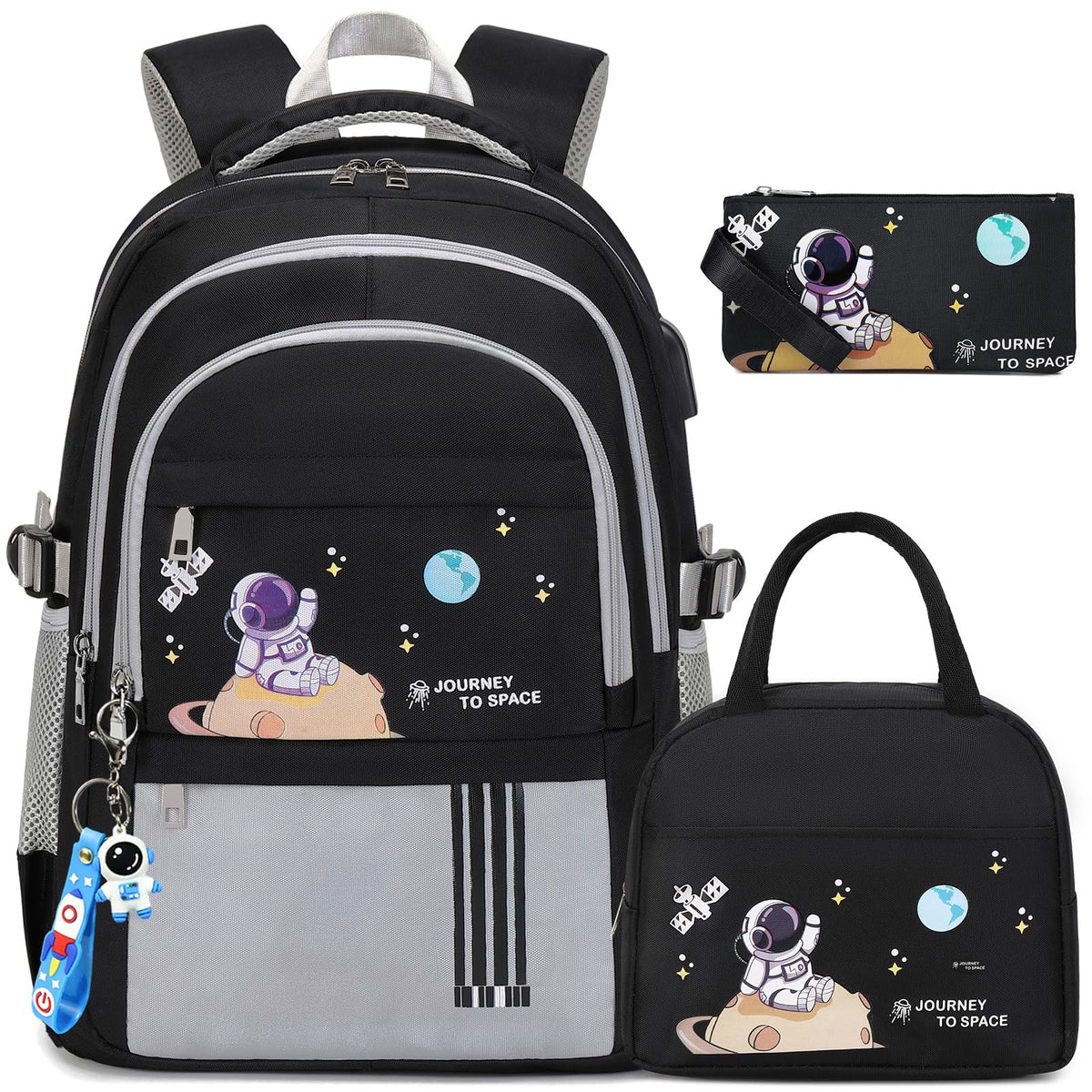 ACESAK Astronaut Backpack for Boys - Boy Backpack Schoolbag with Lunch Bag